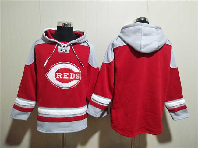 Men's Cincinnati Reds Blank Red Ageless Must-Have Lace-Up Pullover Hoodie